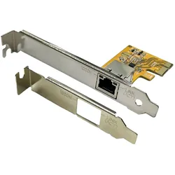 Exsys PCIe Netzwerk-Karte 1Gigabit (Chip-Set: RealTek RTL8111G) (PCI-E x1), Netzwerkkarte, Silber