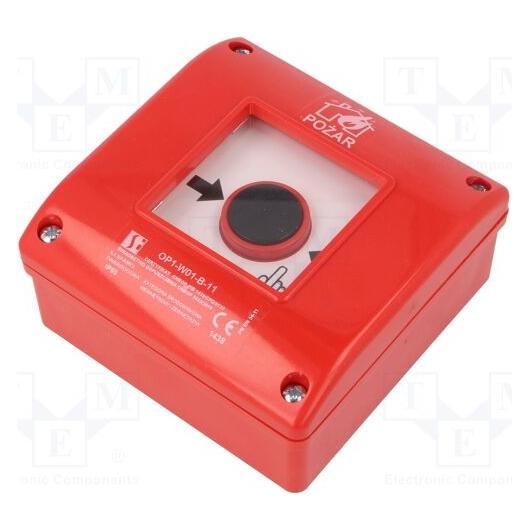 Spamel Feuerknopf Aufputz 1Z 1R rot (OP1-W01-B11) (OP1-W01-B11)