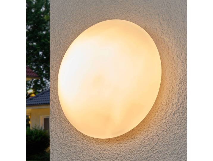 Searchlight Aussenwandleuchte Tokyo, dimmbar, weiß / opal, Glas, Modern, Wandleuchte außen
