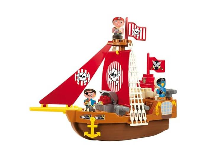 Ecoiffier - 3023 - piratenschip Aprick - bouwspel voor kinderen - vanaf 18 maanden - Made in France
