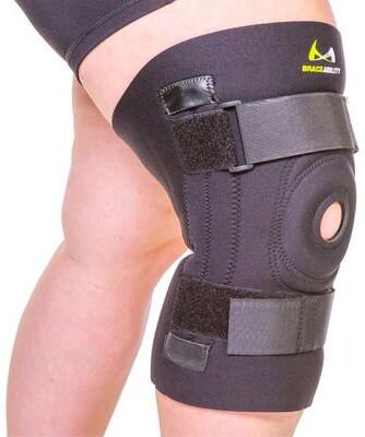 Women's Plus Size Knee Brace by BraceAbility in Black (Size 6XL)
