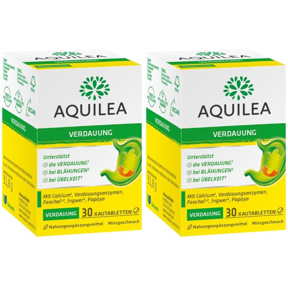 Aquilea Verdauung Kautabletten 2x 2x30 St