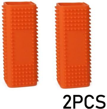 Inspired Living Pet Hair Remover Brush For Cars, Sofas & Carpets 2pcs Orange