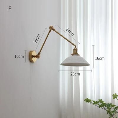 Inspired Living IWHD Nordic Ceramic LED Wall Lamp Modern Pull Chain LED Wall Sconce 4W (Max 100W) For Bedroom & Bathroom n
