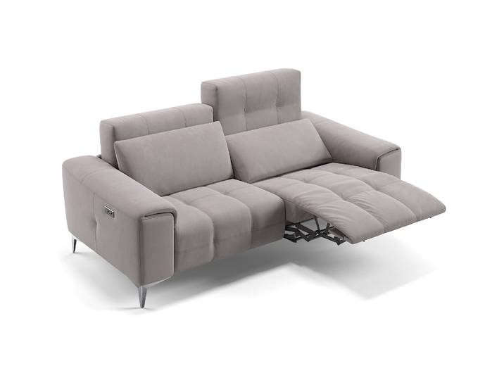 Italienisches Stoff Sofa SALENTO hochwertig & Relax-Funktion Stoffcouch