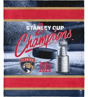 NHL Florida Panthers 2025 Stanley Cup Champs Multiply Silk Touch Throw Blanket