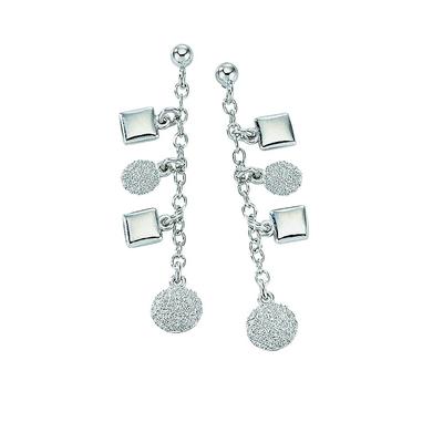 Paar Ohrhänger ADELIA´S "Ohrhänger Ohrringe aus Silber rhodiniert rhodiniert", silber, Ohrringe, Damen, Damen, Silber 925 (Sterlingsilber)