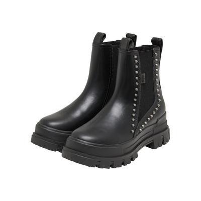 Stiefel BUFFALO "Buffalo ASPHA CHELSEA STUD - VEGAN NAPPA", Damen, Gr. 36, schwarz, Polyurethan, unifarben, Schuhe Stiefel