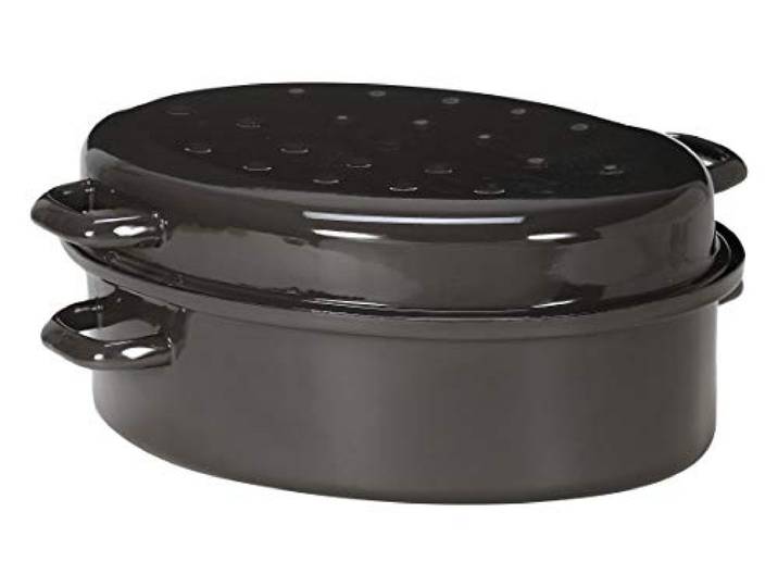 Krüger Gansbräter 42 cm, emailliert blau