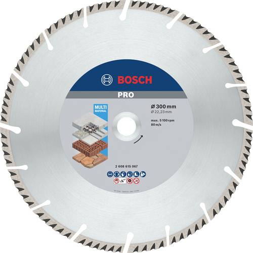 Bosch Accessories 2608615067 Standard for Universal Speed Diamanttrennscheibe Durchmesser 300mm Bohrungs-Ø 22.23mm 1St.