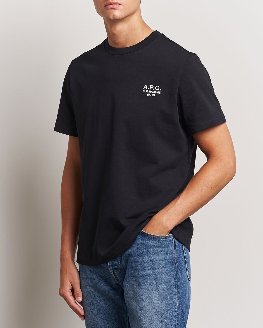 A.P.C. Rue Madame T-Shirt Black/White men XL Sort