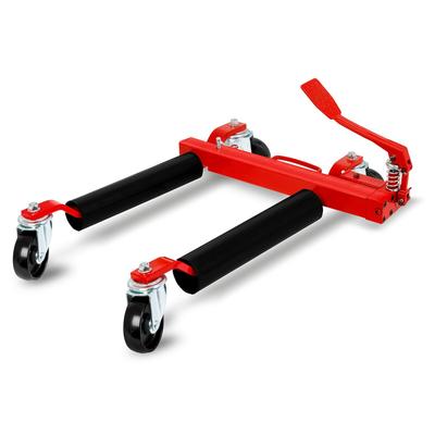 EBERTH Rangierhilfe hydraulisch, 680 kg Tragkraft, für max. Reifenbreite 300 mm, min. Spannweite 345 mm, max. Spannweite 630 mm, Rangierwagenheber