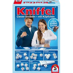 Schmidt Spiele Familienspiele Kniffel® mit Lederwürfelbecher 49030