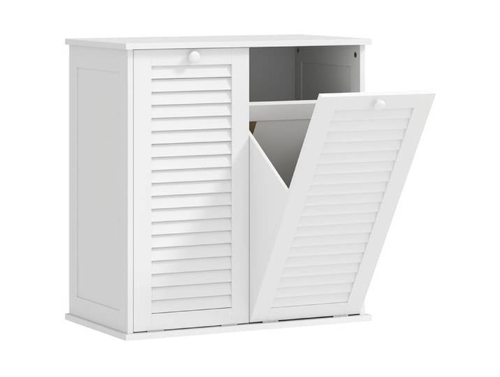 Armoire à linge armoire de salle de bain avec 2 paniers armoire de salles de bains avec poignées portes lamelles Collecteur