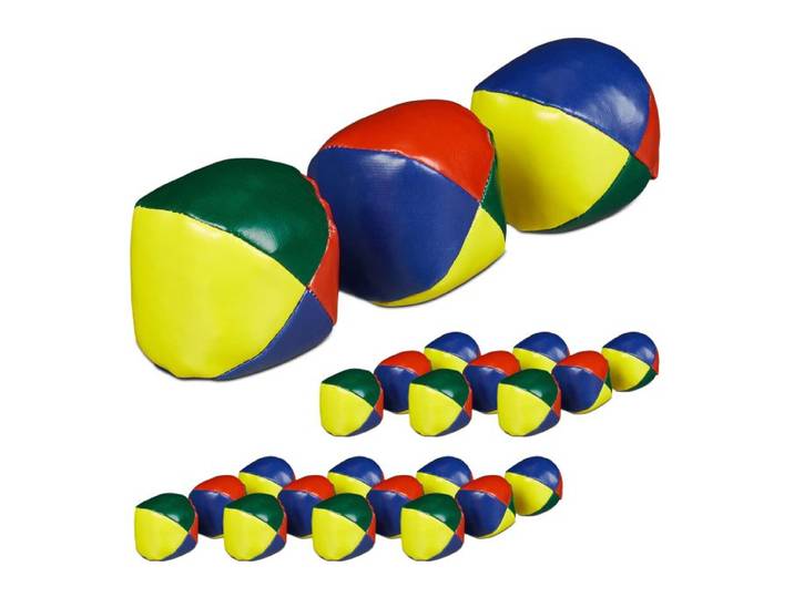 Relaxdays Balles de jonglage en lot de 24