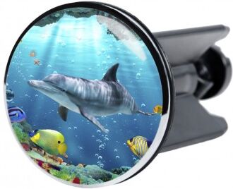 WCShop24 Waschbeckenstöpsel Delphin Korallen