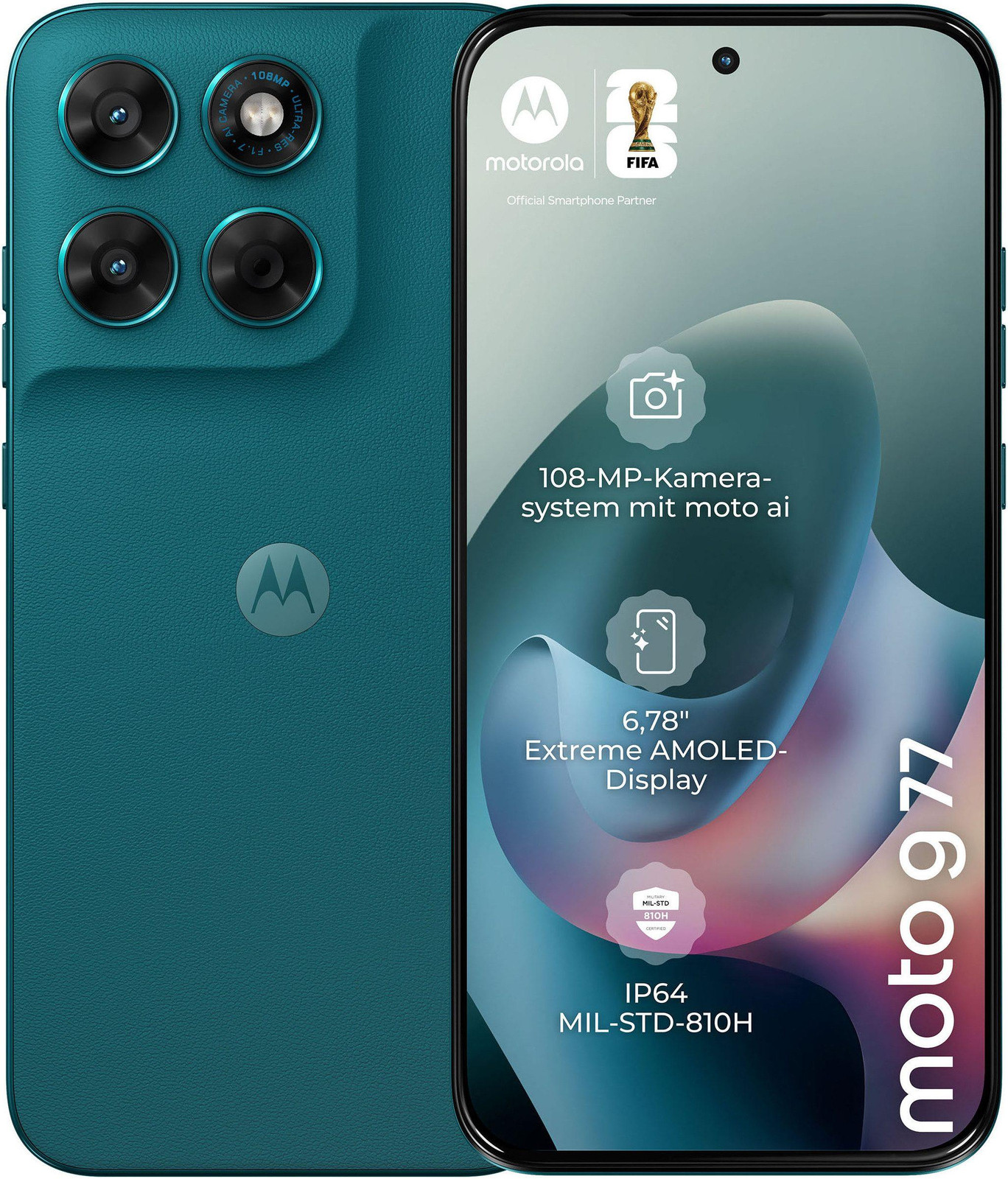 Motorola Moto G77 Android Smartphone - Shaded Spruce - 6,78 inch