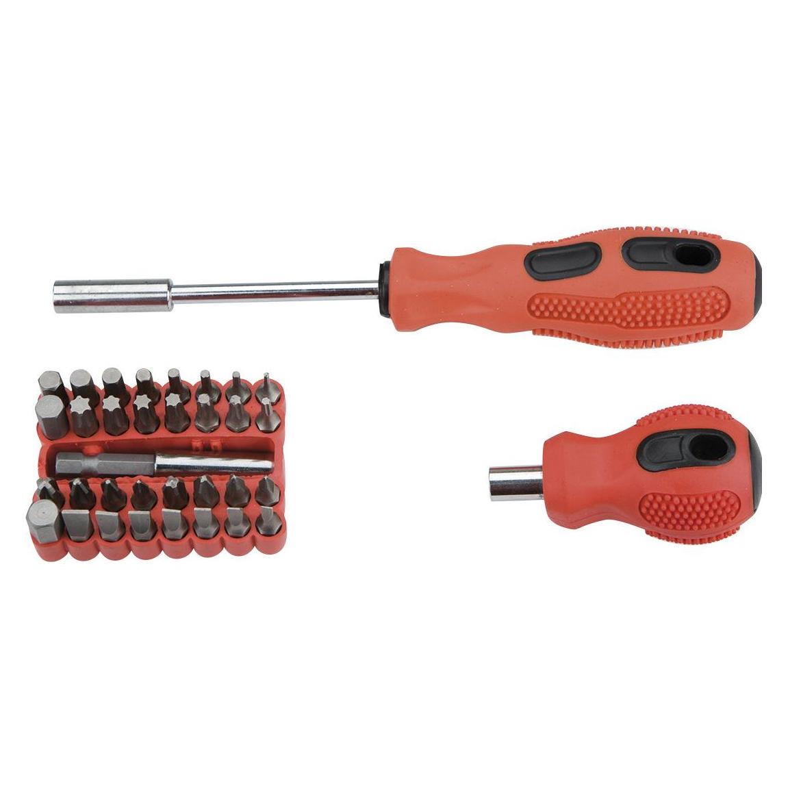 TOP Schraubendreher-Bits mit Griff, 35-tlg. im Set (Hex, Schlitz) (39D456)