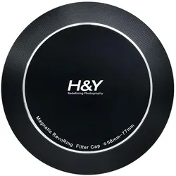 H&Y REVORING 58-77mm Front and Back Cap (77 mm), Objektivfilter Zubehör, Schwarz