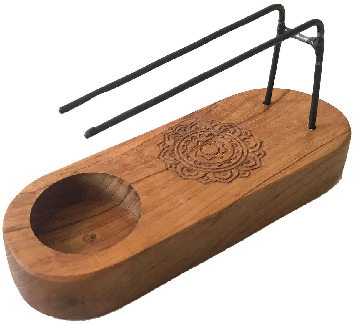Ancient Wisdom Kleine Palo Santo kachel met Mandala Design van Teakhout