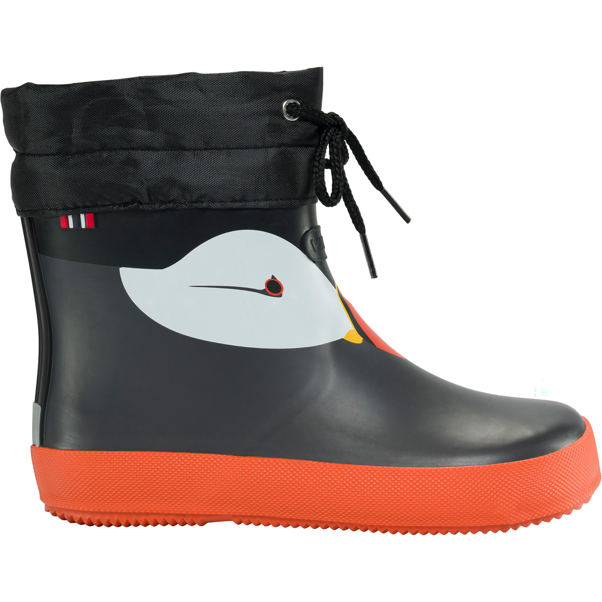 Viking Alv Barefoot Paw Print Gummistiefel Kinder Gummistiefel schwarz Größe 27 Lifestyle Wasserdicht