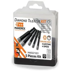 Mandrex, Bohrereinsatz, Mandrex Diamantbohrerset TileXcut