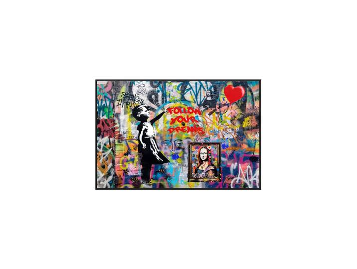 Handgemaltes, gerahmtes Bild „Dreams“ 80 x 120 cm Multicolor Crea Collection