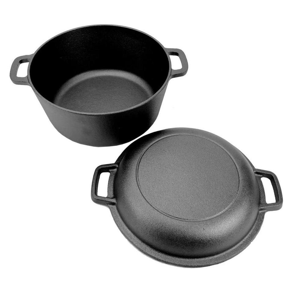 All'Grill 2in1 Gusseisen Topf und Pfanne mit 2 Griffen Ø 20 cm (Bratpfanne, Kochtopf, Gusseisen, 20 x 8 cm) (43781385)