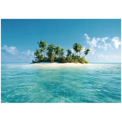 FOTOTAPETE Strand Insel Blau 350x250 cm