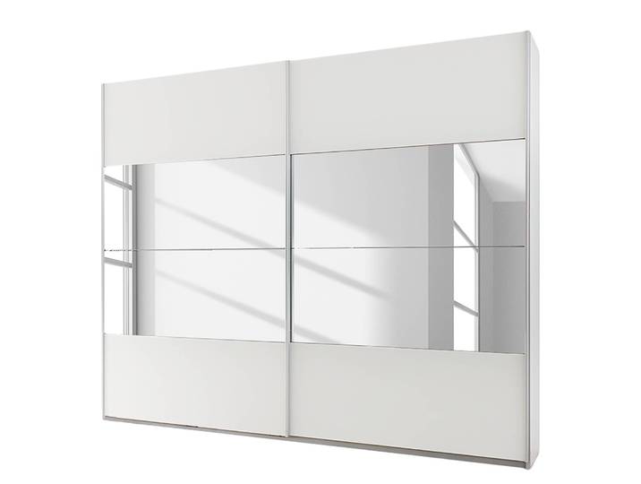 Schwebetürenschrank 181 x 230cm Weiß/Alpinweiß