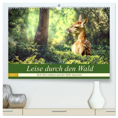 Leise durch den Wald. Sich Zeit nehmen und der Stille lauschen (hochwertiger Premium Wandkalender 2027 DIN A2 quer), Kunstdruck in Hochglanz