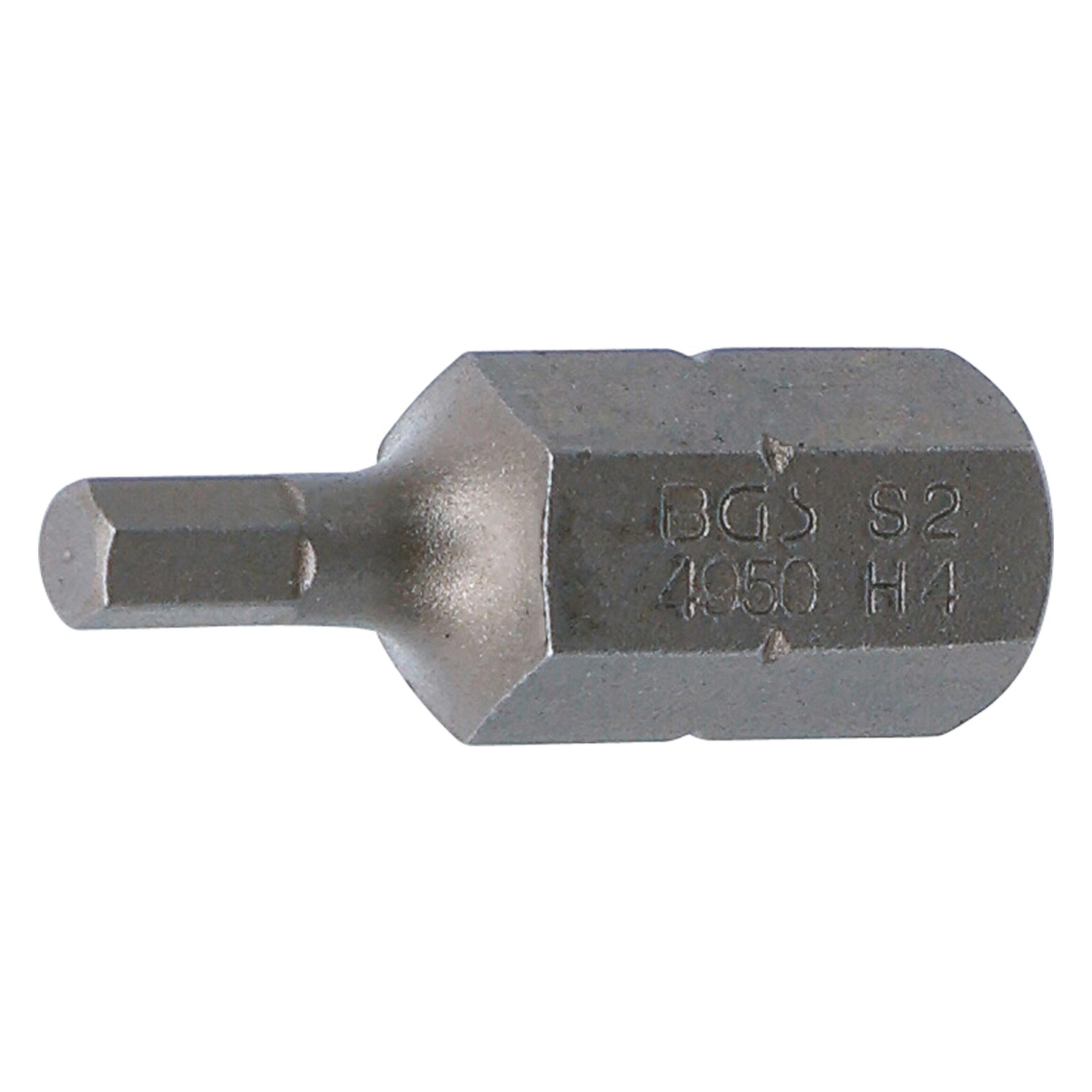 BGS Bit Antrieb Aussensechskant 10 mm (3/8") Innensechskant 4 mm (4950)