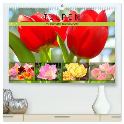 Tulpen. Zauberhafte Blütenpracht (hochwertiger Premium Wandkalender 2027 DIN A2 quer), Kunstdruck in Hochglanz