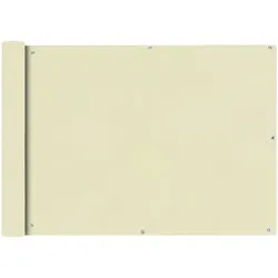 Helloshop26 - Balkon-Sichtschutz Oxford-Gewebe 75 x 600 cm cremefarben 02_0010172