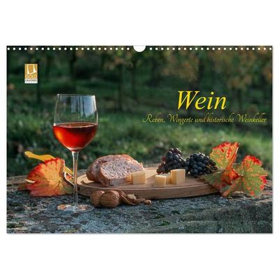 Wein - Reben, Wingerte und historische Weinkeller (Wandkalender 2027 DIN A3 quer), CALVENDO Monatskalender