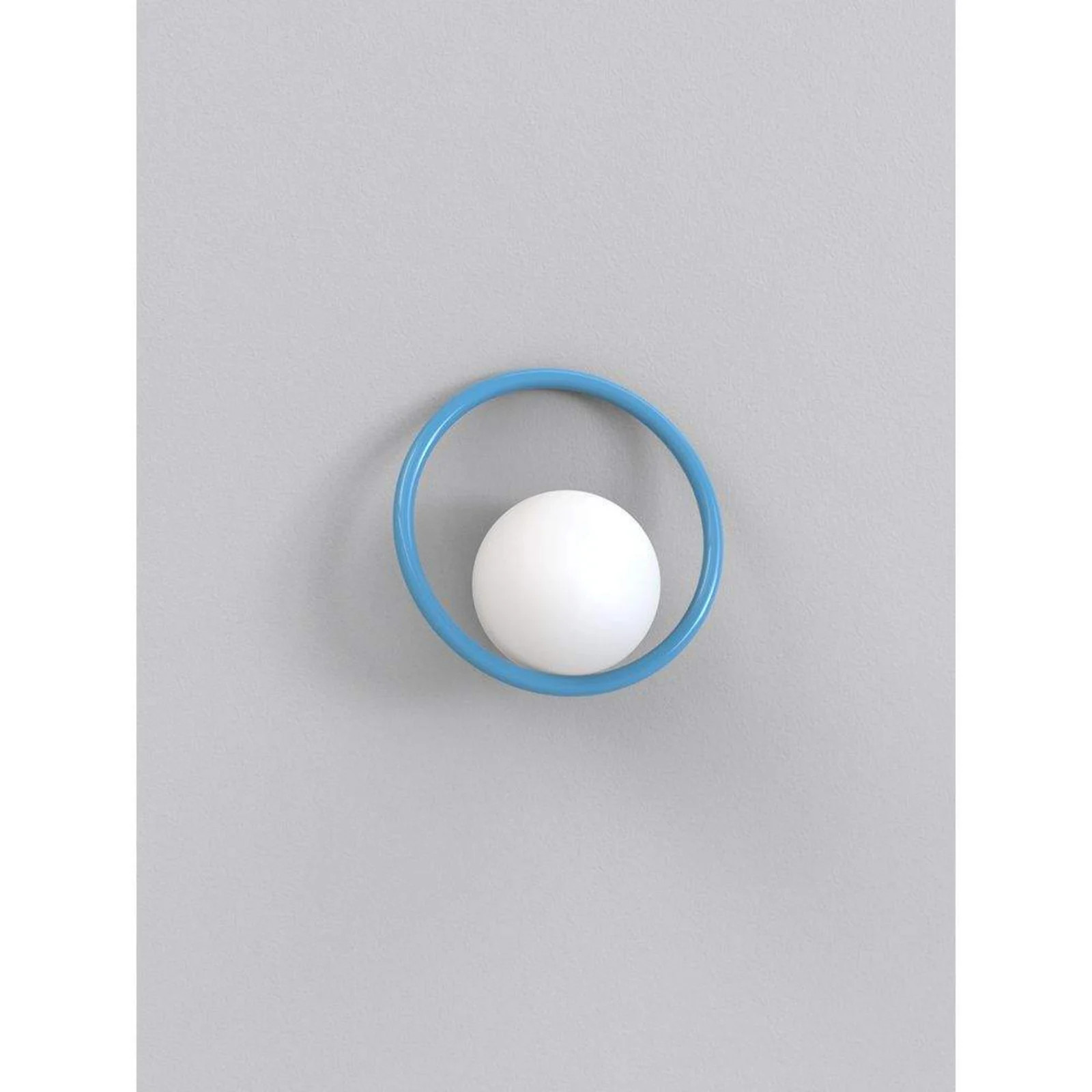 Swedish Ninja Hula Hoop Wandlamp HW Scandi Blue - LED Ring Wandlamp van Metaal