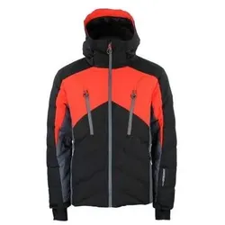 Peak mountain, Herren, Skijacke, Charmeur (XL), Schwarz, Orange, Grau, XL