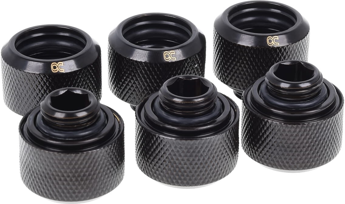 Alphacool Eiszapfen 16mm HardTube Anschraubt&uuml;lle G1/4 - Deep Bla...