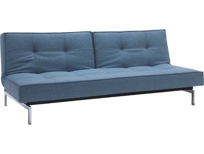 INNOVATION LIVING ™ Schlafsofa Splitback, Rückenlehnen einzeln verstellbar, mit Federkern, mit chromglänzenden Beinen, in skandinavischen Design