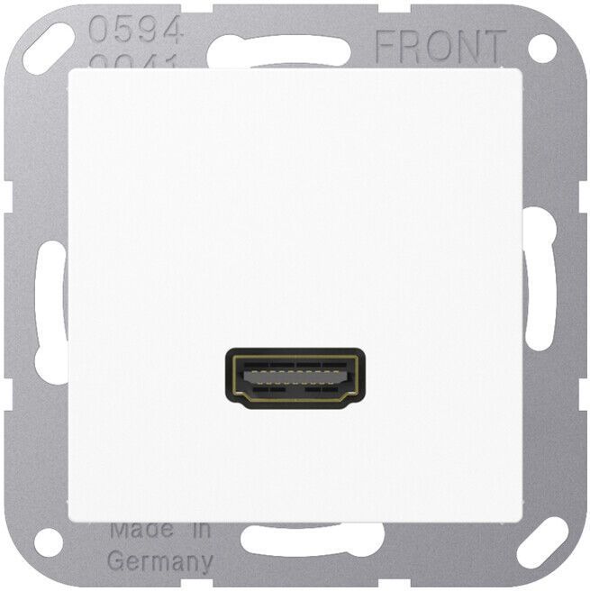 Jung Raccord multimédia aws HDMI avec anneau de support MA A 1112 WW (MAA1112WW)