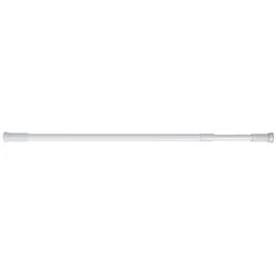 MSV Teleskop Duschstange Duschvorhangstange, Teleskopstange Verstellbereich 140 - 260 cm Aluminium Weiß