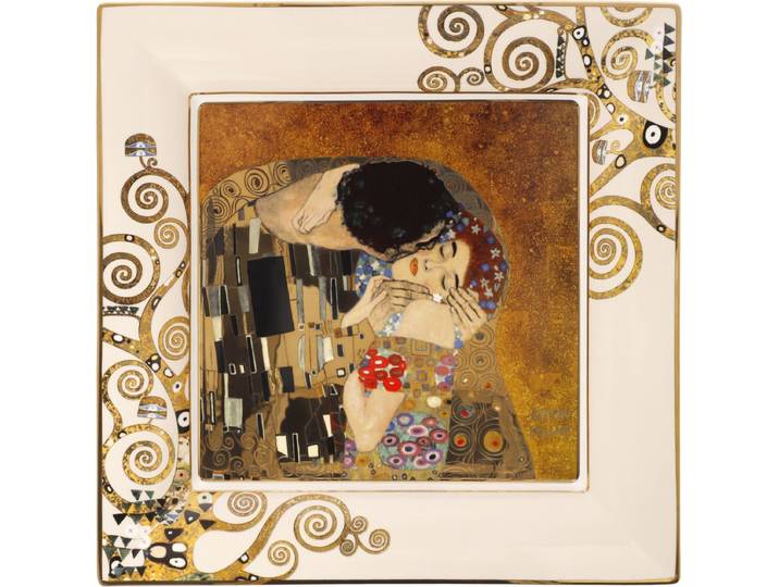 Goebel - Gustav Klimt Schaal De Kus Porselein - 30cm - met echt goud