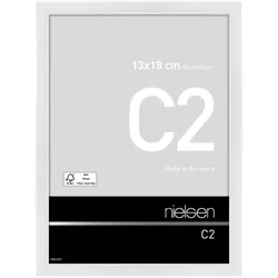 Nielsen Bilderrahmen C2 Aluminium 13 x 18 / Weiß glanz