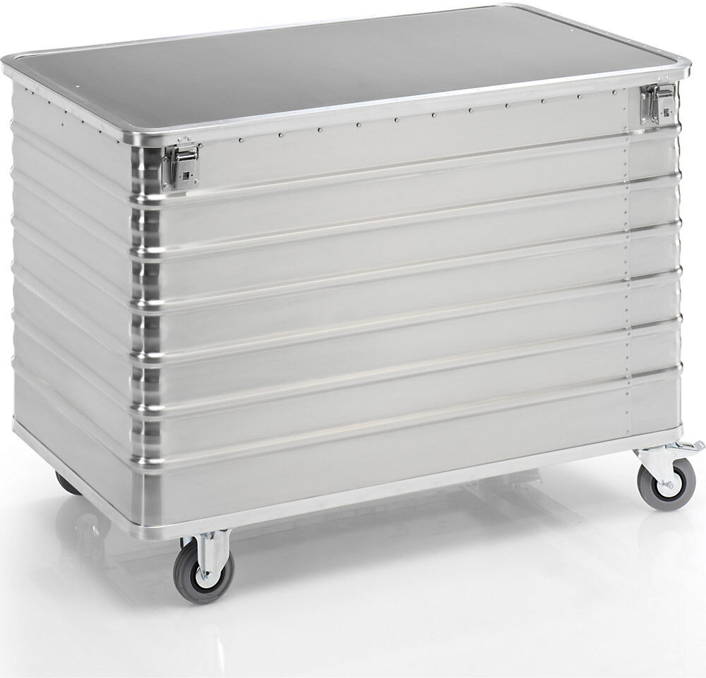 Alu-Kastenwagen, Vollwand, mit Deckel, Volumen 656 l Gmöhling