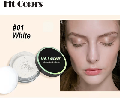 Uplift Curations Fit Colors Waterproof Oil Control Setting Powder For Smooth, Long Lasting Makeup white