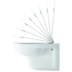 DU WC-Sitz D-Code ohne SoftClose Scharniere edelstahl, weiß