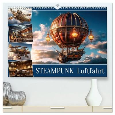 Steampunk Luftfahrt (hochwertiger Premium Wandkalender 2027 DIN A2 quer), Kunstdruck in Hochglanz