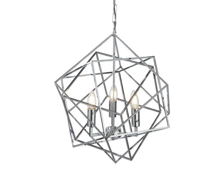 Hängeleuchte, Chrom, Käfig Design, H 108 cm