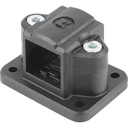 ROHRVERBINDER MIT FLANSCH THERMOPLAST, FÜR VIERKANTROHRE, KOMP:STAHL, A=30