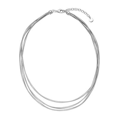 Kette ohne Anhänger JOBO "mehrreihig layering", silber (silber 925), Halsketten, Damen, Silber 925 (Sterlingsilber), L: 47, 925 Silber 47 cm